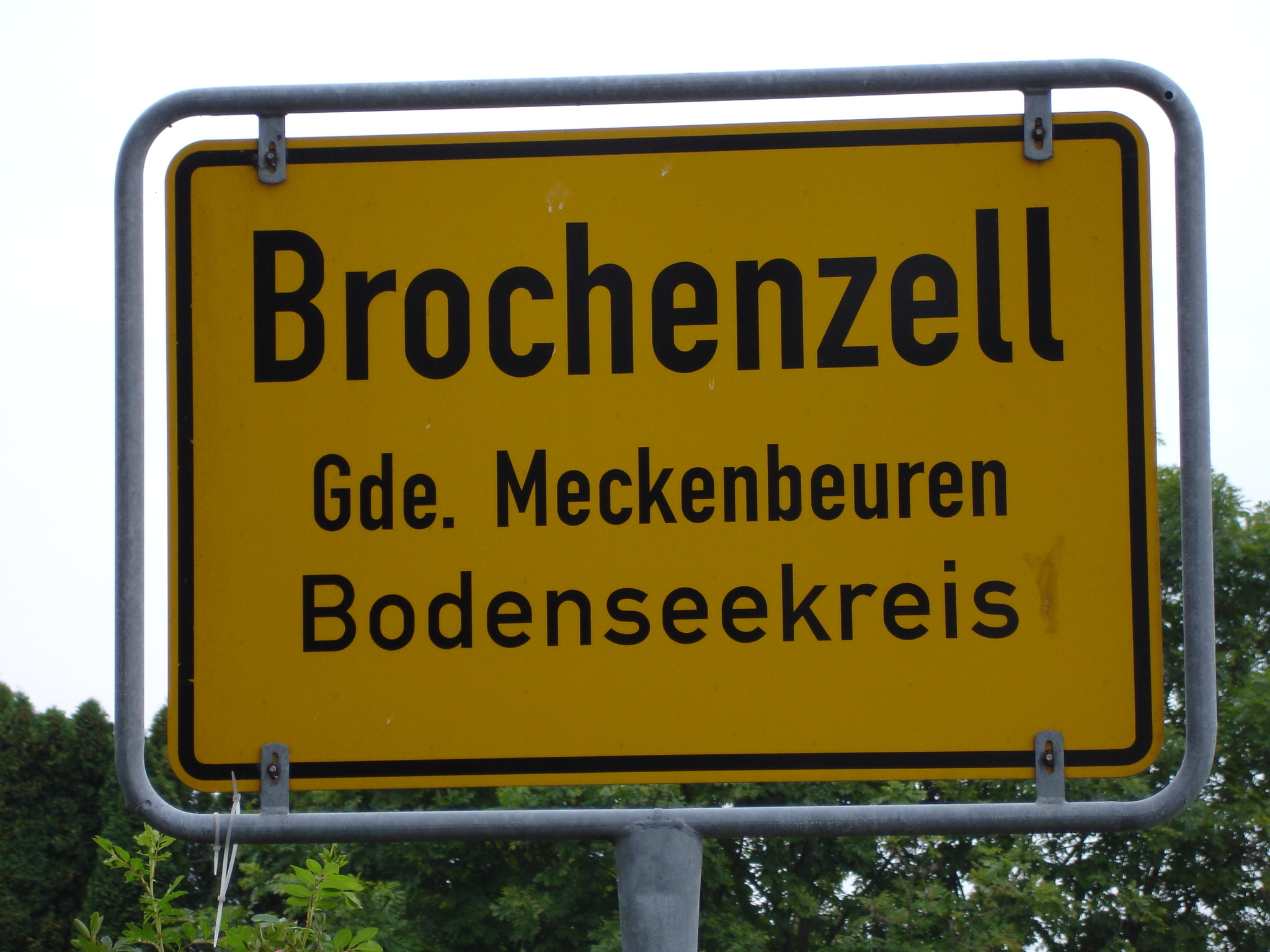 Ortsschild Brochenzell